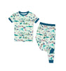 Coral Reef Bamboo Short Sleeve Kids Pajama Pants Set
