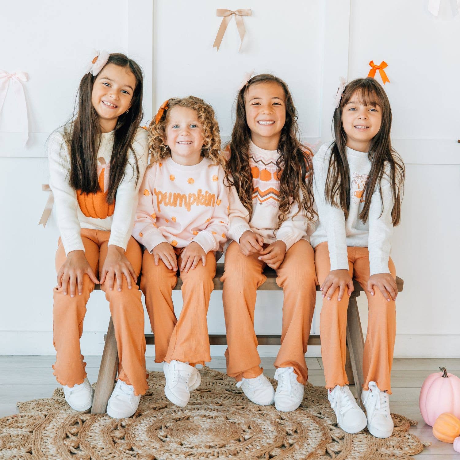 Pumpkin Tulle Bow Clip - Hair Bows - Hair Accessories