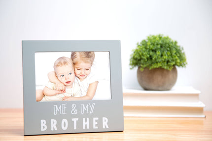 Me and My Brother Sentiment Frame, Gray