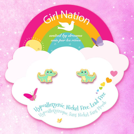 After Awhile, Crocodile | Cutie Stud Earrings for Girls