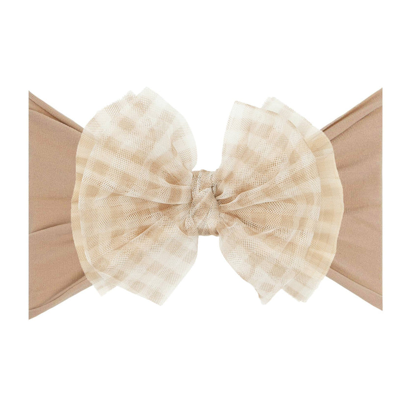 Baby Bling® Tulle FAB® soft nylon headband with tulle bow