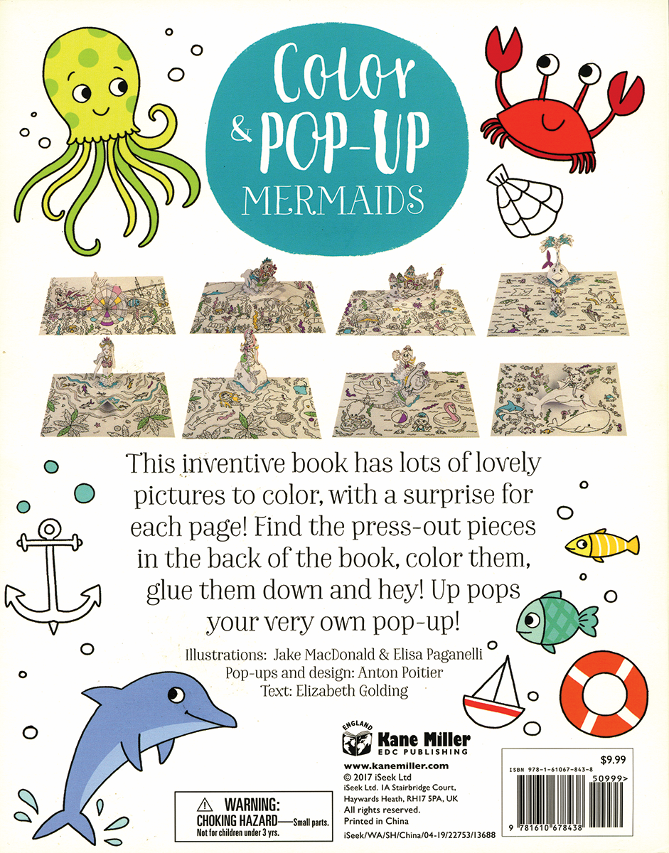 Color & Pop-Up: Mermaids Paperback Book