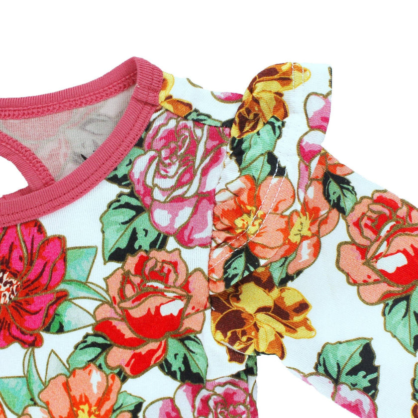 Roses Twirling Bamboo Bodysuit Dress