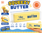 Squeezy Butter Squishy Toy – Extra Large 9.5” Rubber-Filled Sensory Toy