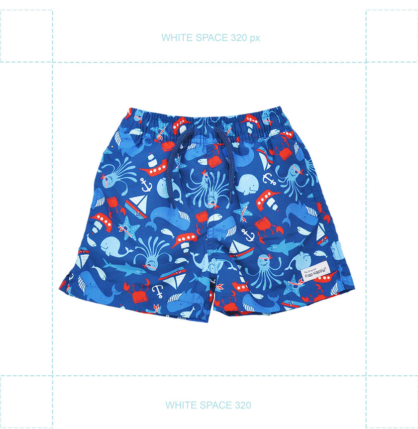 Kids UPF50+ Wesley Swim Trunks with Mesh Liner