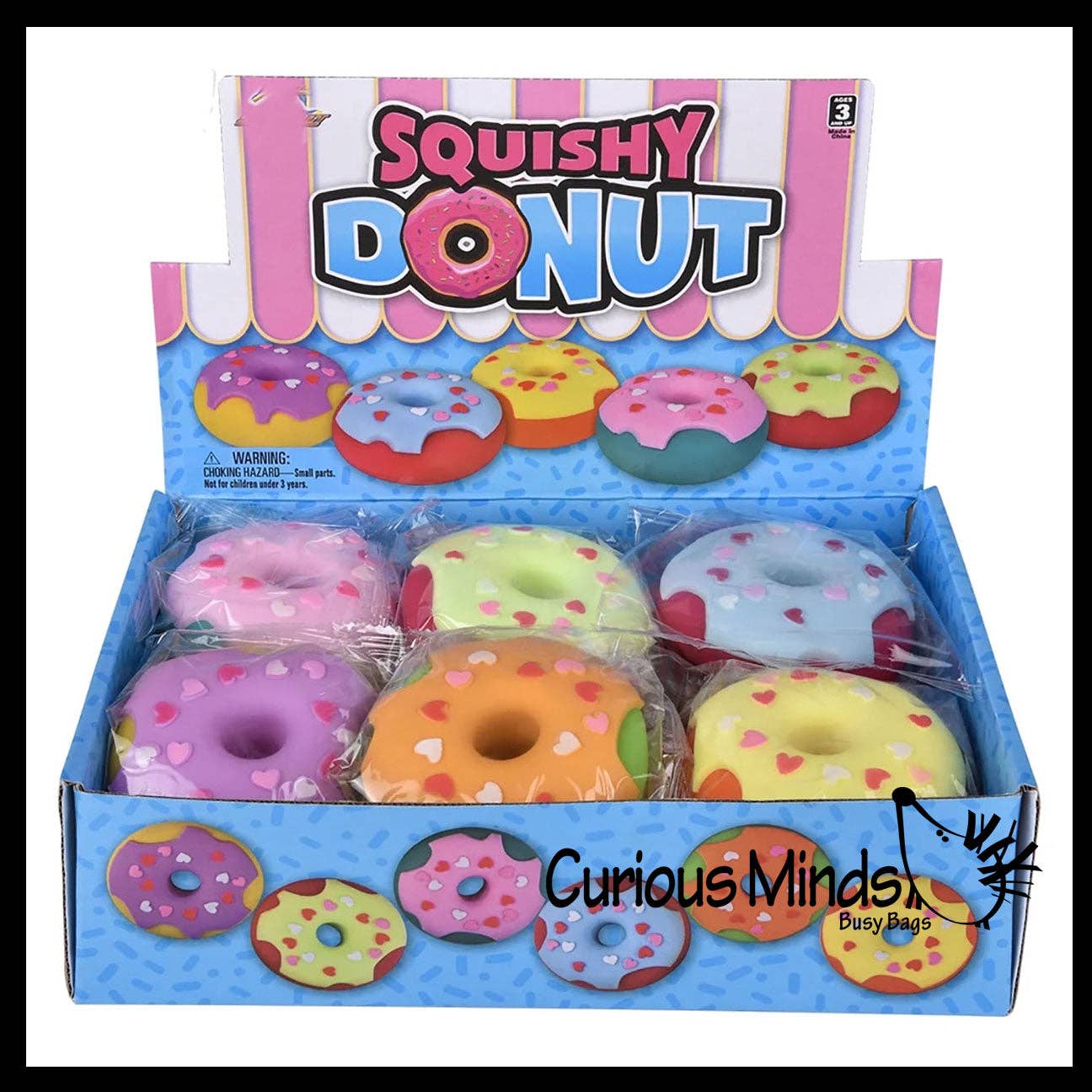 Donut Doughnut Soft Doh Filled Stretch Ball Toy