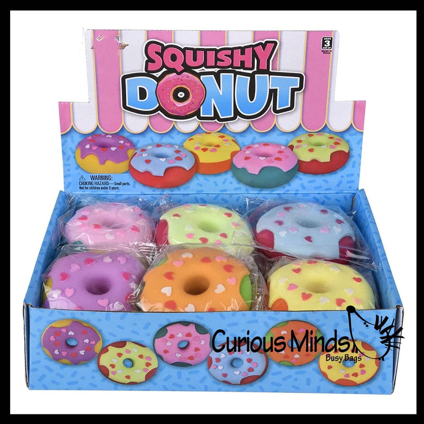 Donut Doughnut Soft Doh Filled Stretch Ball Toy