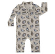 Coastal Oysters Bamboo Long Sleeve Polo Romper