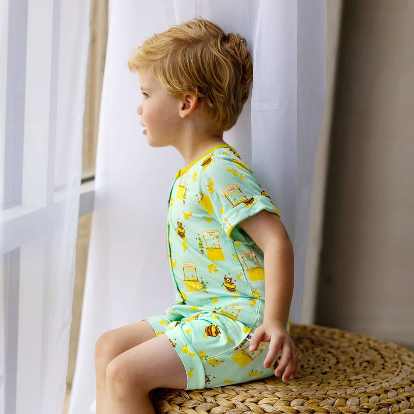 Lemonade Stands & Honey Bears Bamboo Two-Way Zippy Romper (3M-24M)