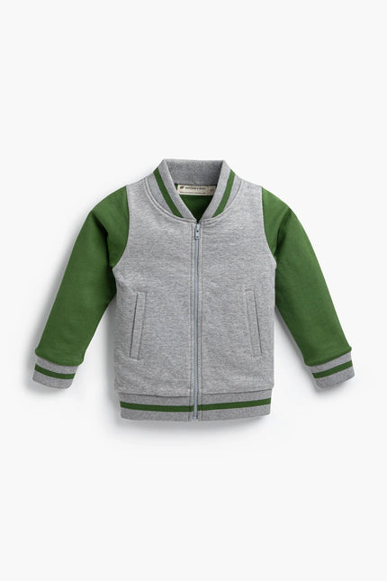 Back to School Zip Bomber Jacket Dinos Organic Cotton