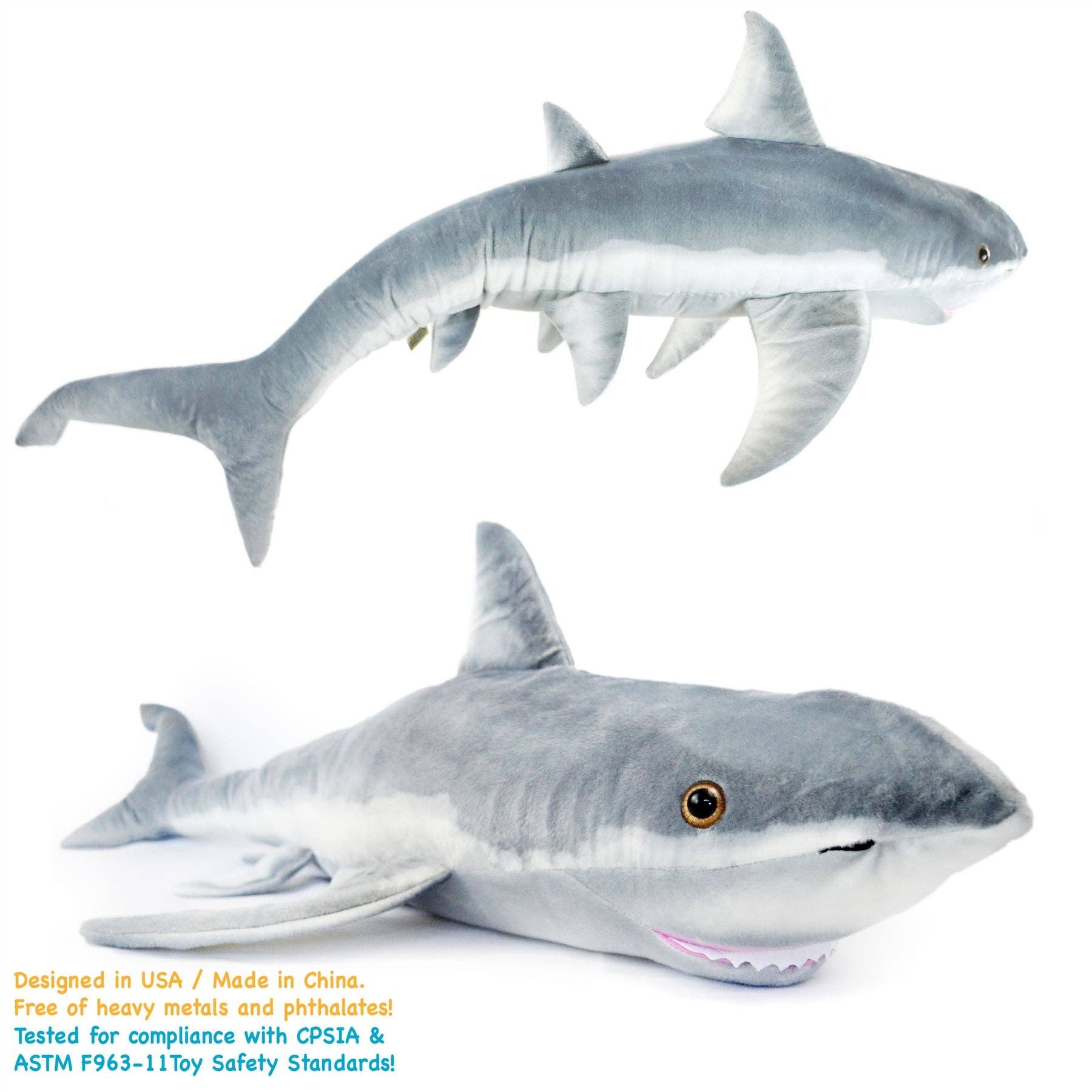 Kiki The Great White Shark | 52 Inch Stuffed Animal Plush