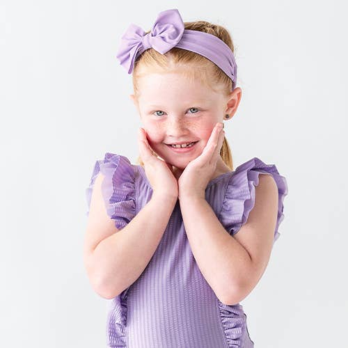 Lavender Swim Bow Headband