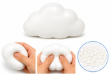 Plain White Cloud Crunchy Squishy Toy