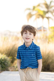 Boys Performance Polo | Sea Breeze Stripes