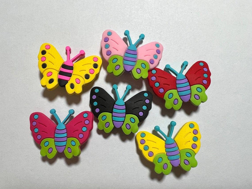 DELETE Pick your own Colorful Butterfly Design Theme Shoe Charms Best Quality JuliesDecalDesign: Large #4 rainbow