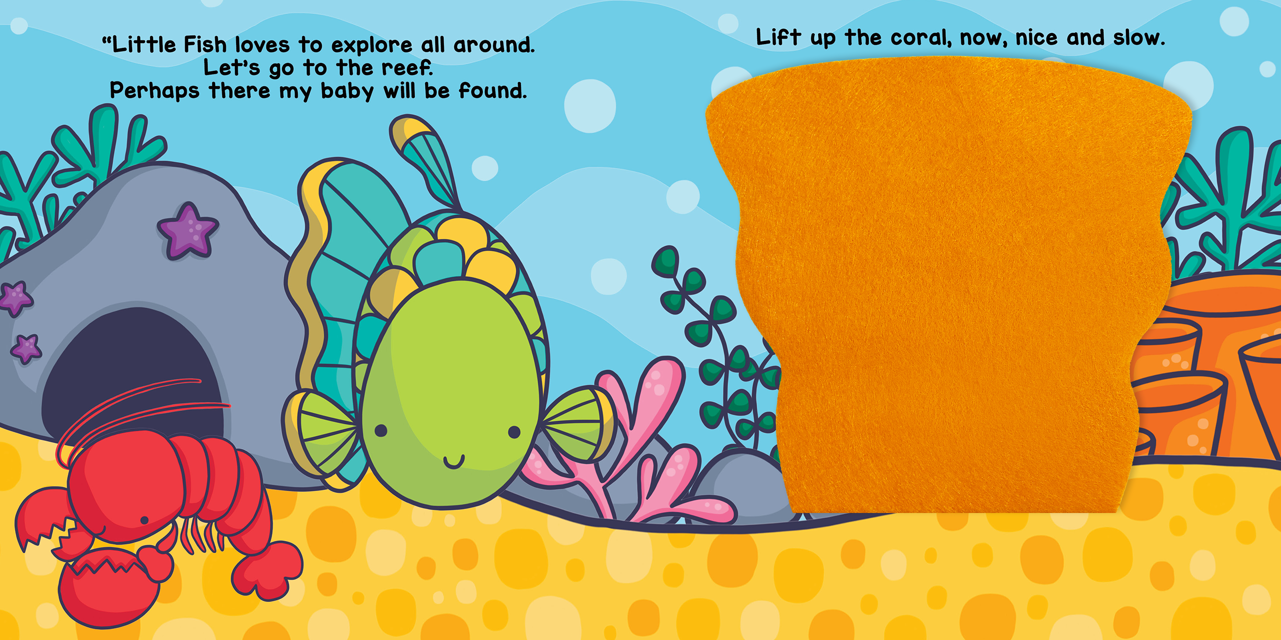Peek and Seek- In the Ocean  -With Lift-the-Flap Felt Piece Book