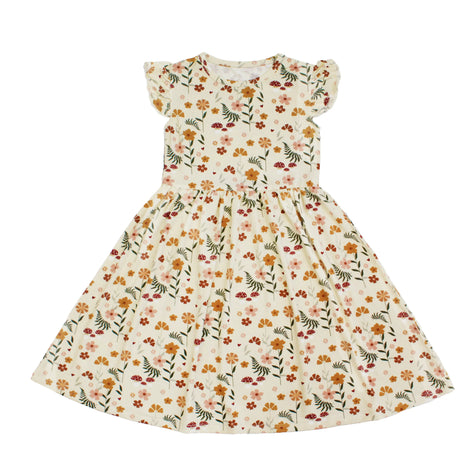 Toadstool Garden Short Sleeve Bamboo Twirl Dress