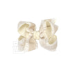 Double Ruffle/ Grosgrain Layered Hair Bow