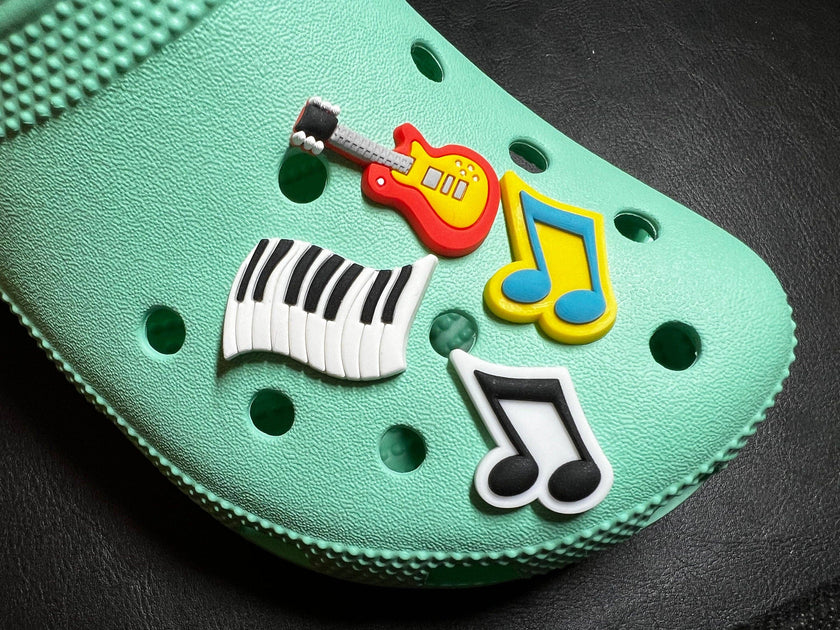 Pick Your Own Piano keyboard guitar music Note Shoe Charms Best Quality JuliesDecalDesign