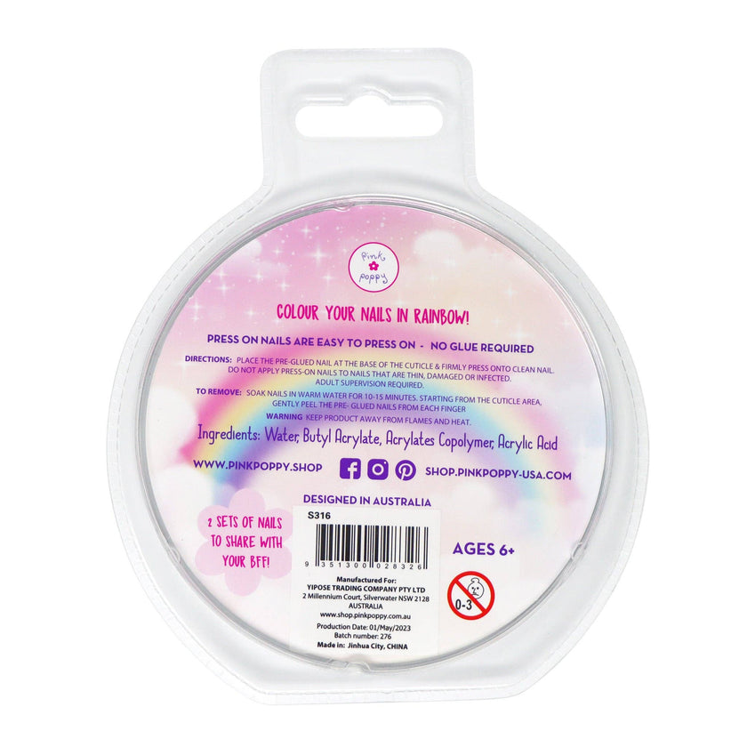 Rainbow Party Press On Nails