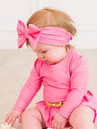 Girls Rose Shimmer Swim + Active Bow Headband
