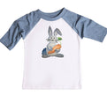 Boys Easter Shirt with Watercolor Bunny