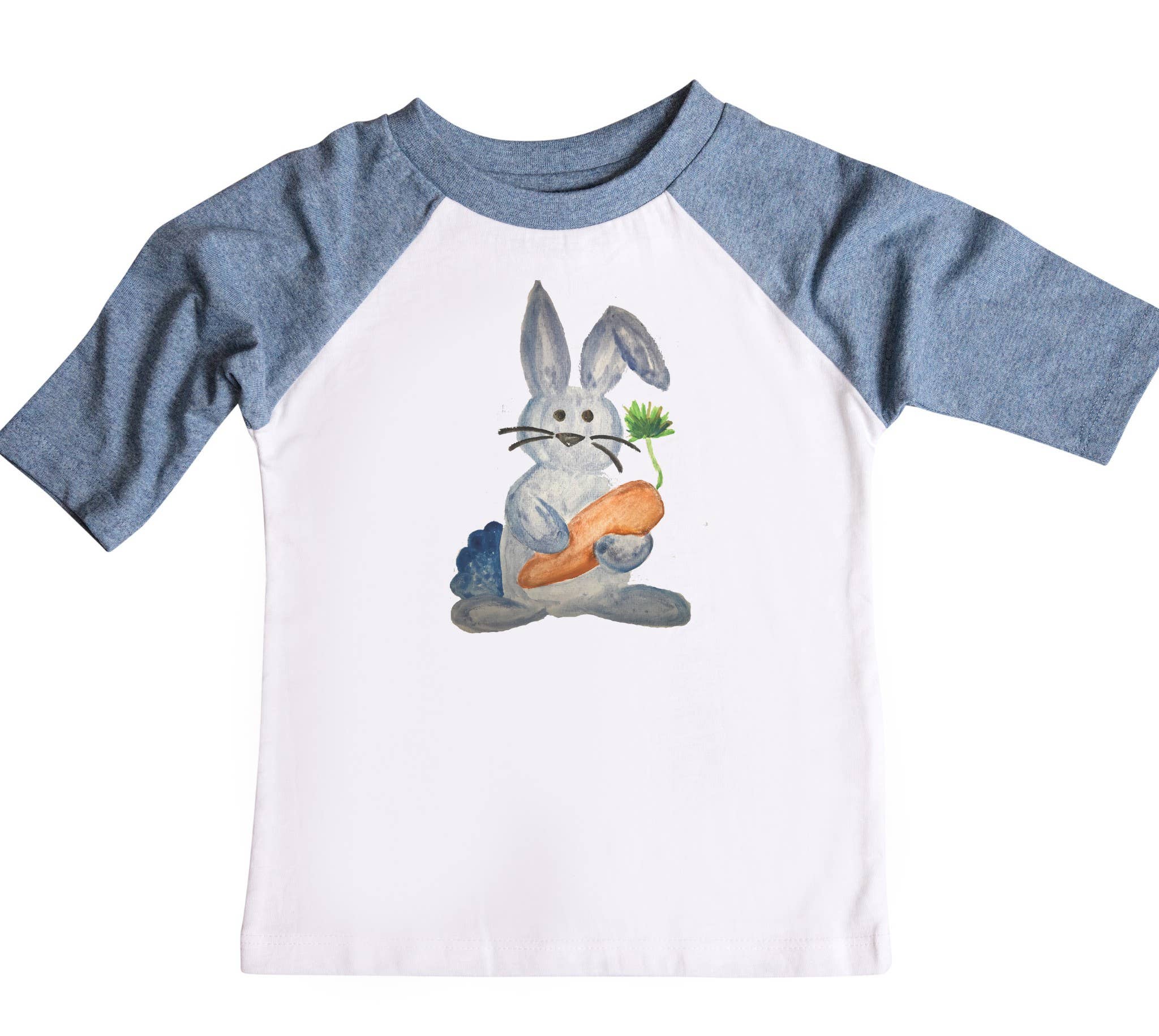 Boys Easter Shirt with Watercolor Bunny