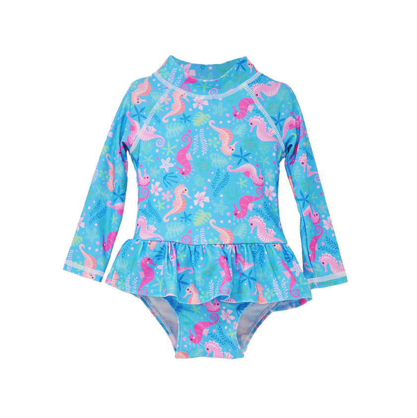Baby Girls UPF50+ Alissa Infant Ruffle Rash Guard Swimsuit