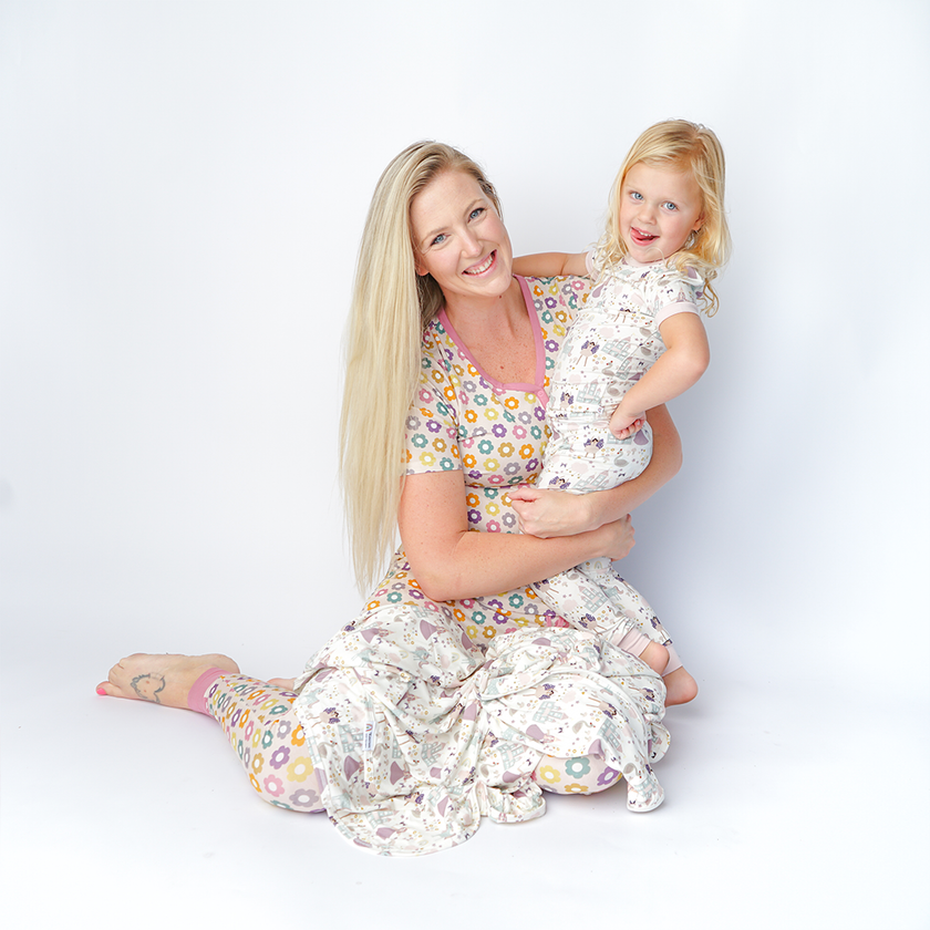 Once Upon a Time Bamboo Short Sleeve Kids Pajama Pant Set