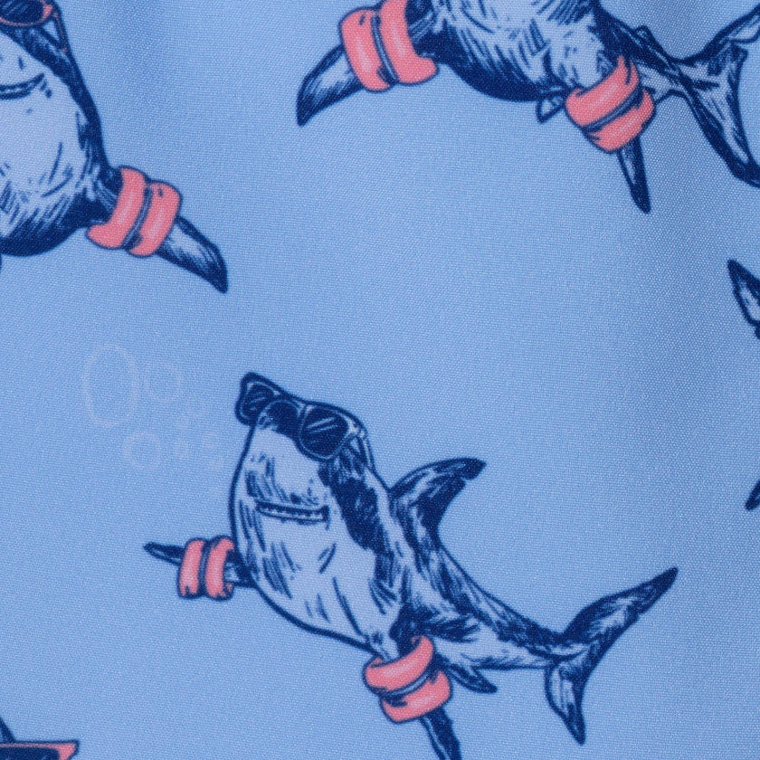 Rashguard & Swim Trunk Set - Navy Shark