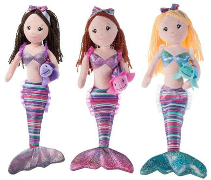 Boho Mermaid Stuffed Doll w/ Sea Turtle (Pick Your Mermaid)