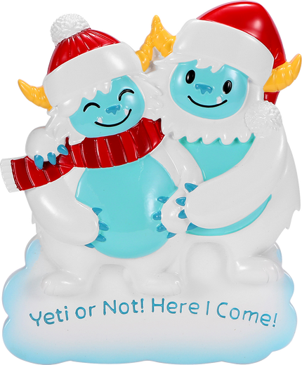 Yeti Expecting Family Personalized Ornament