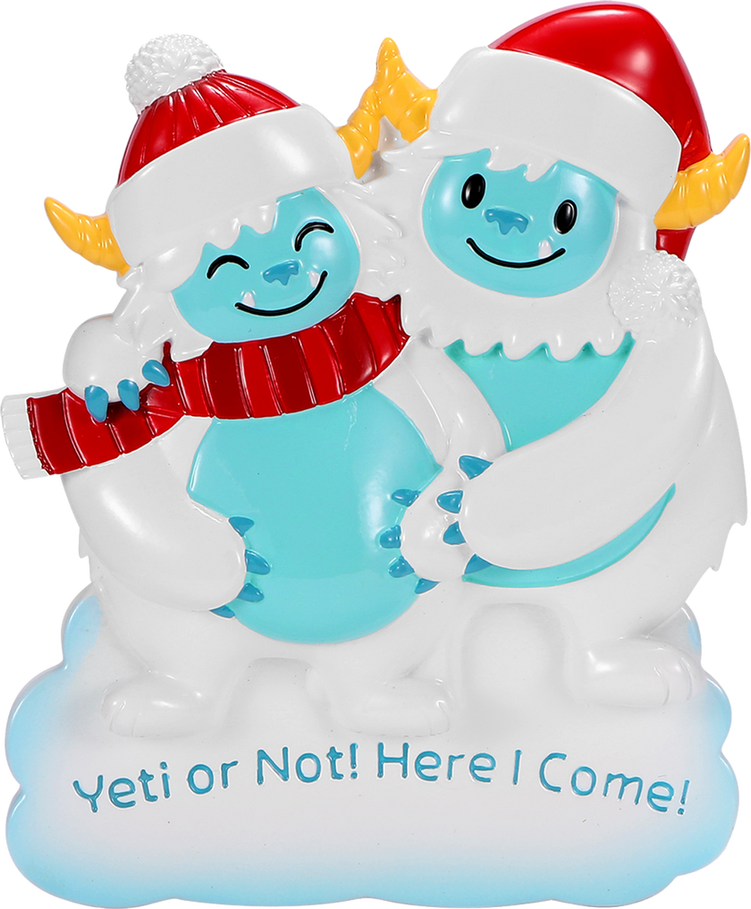 Yeti Expecting Family Personalized Ornament