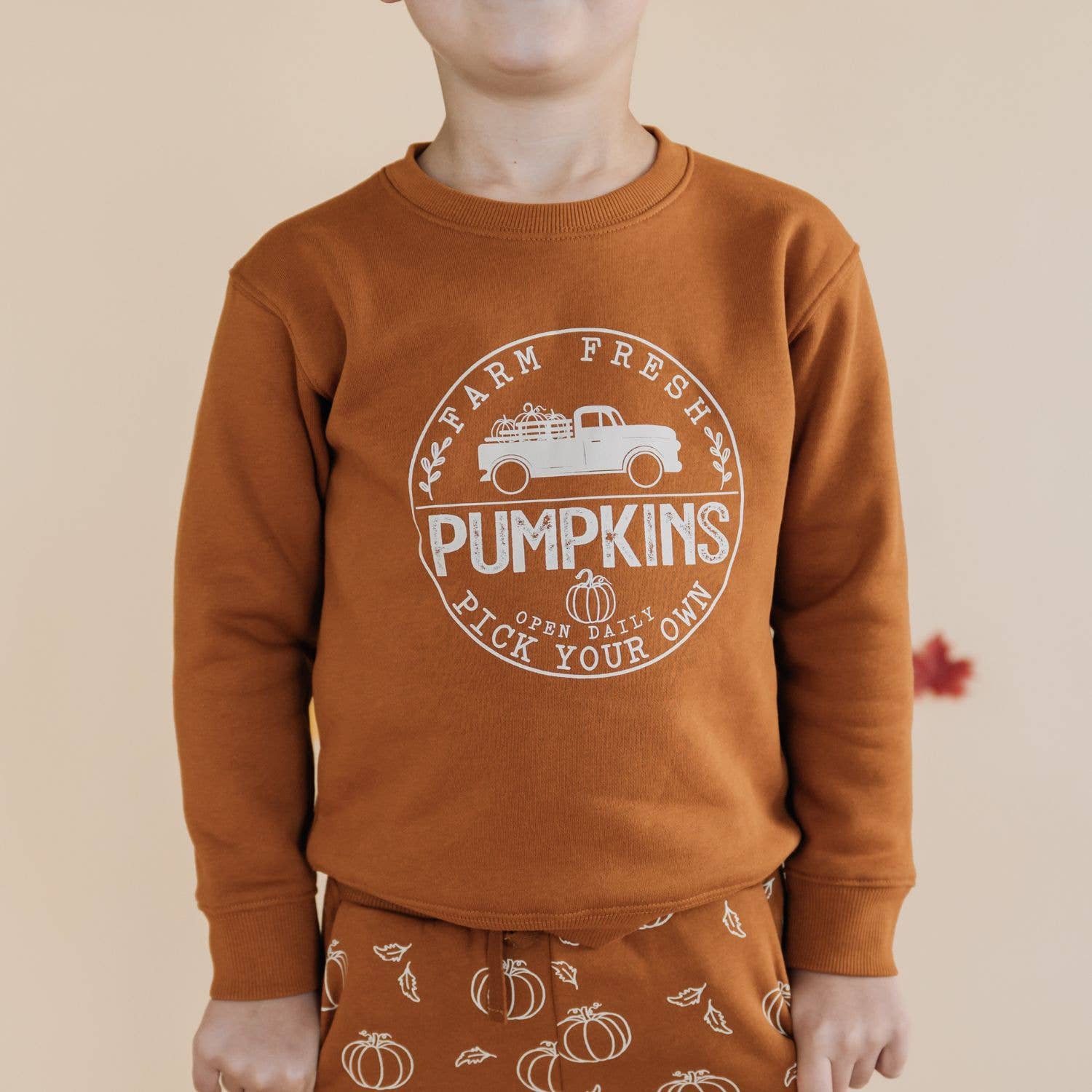 Farm Fresh Pumpkins Sweatshirt - Boys Clothing -Fall Harvest