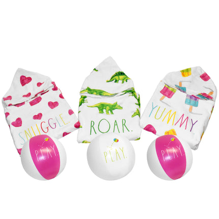 Rae Dunn Kids Poncho Towel with Beach Ball