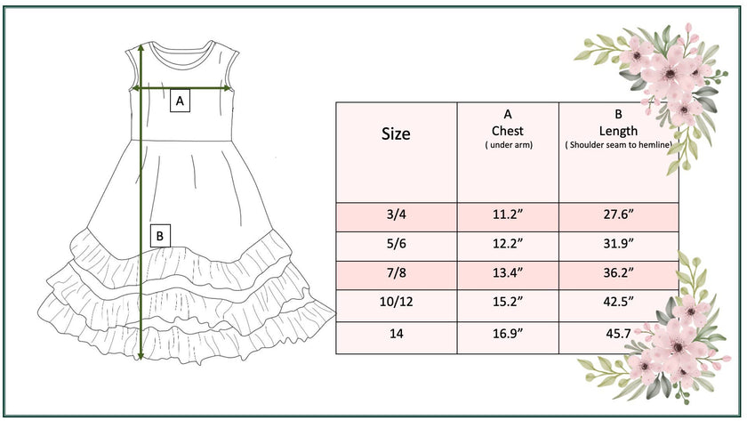 Pastel Floral 3 Ruffle Spring Summer Easter Dress