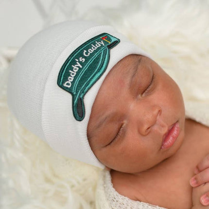 Daddy's Caddy Visor Patch Baby Golfer Newborn Hat