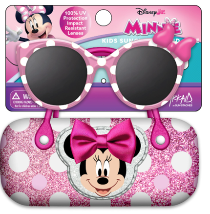 Licensed 2pk Glasses + Hard Case w/Handles Minnie Mouse