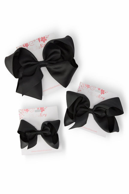 Black Grosgrain Hair Bow