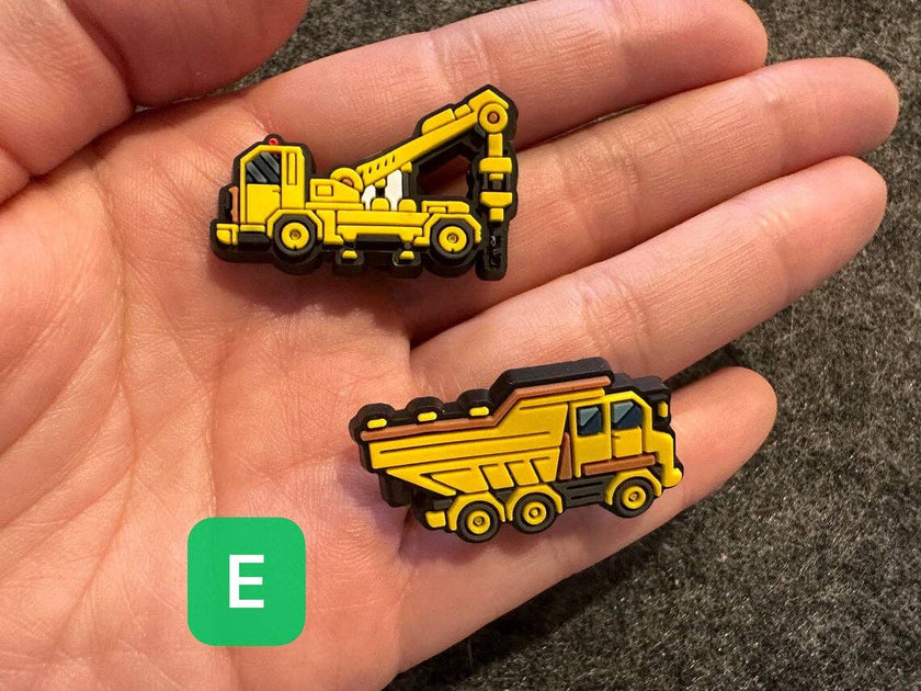 Construction Vehicle Shoe Charms