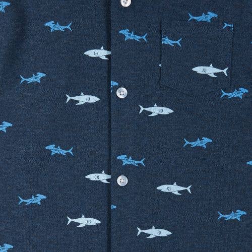 Boys Toddler Short Sleeve Knit Buttondown & Shorts Set