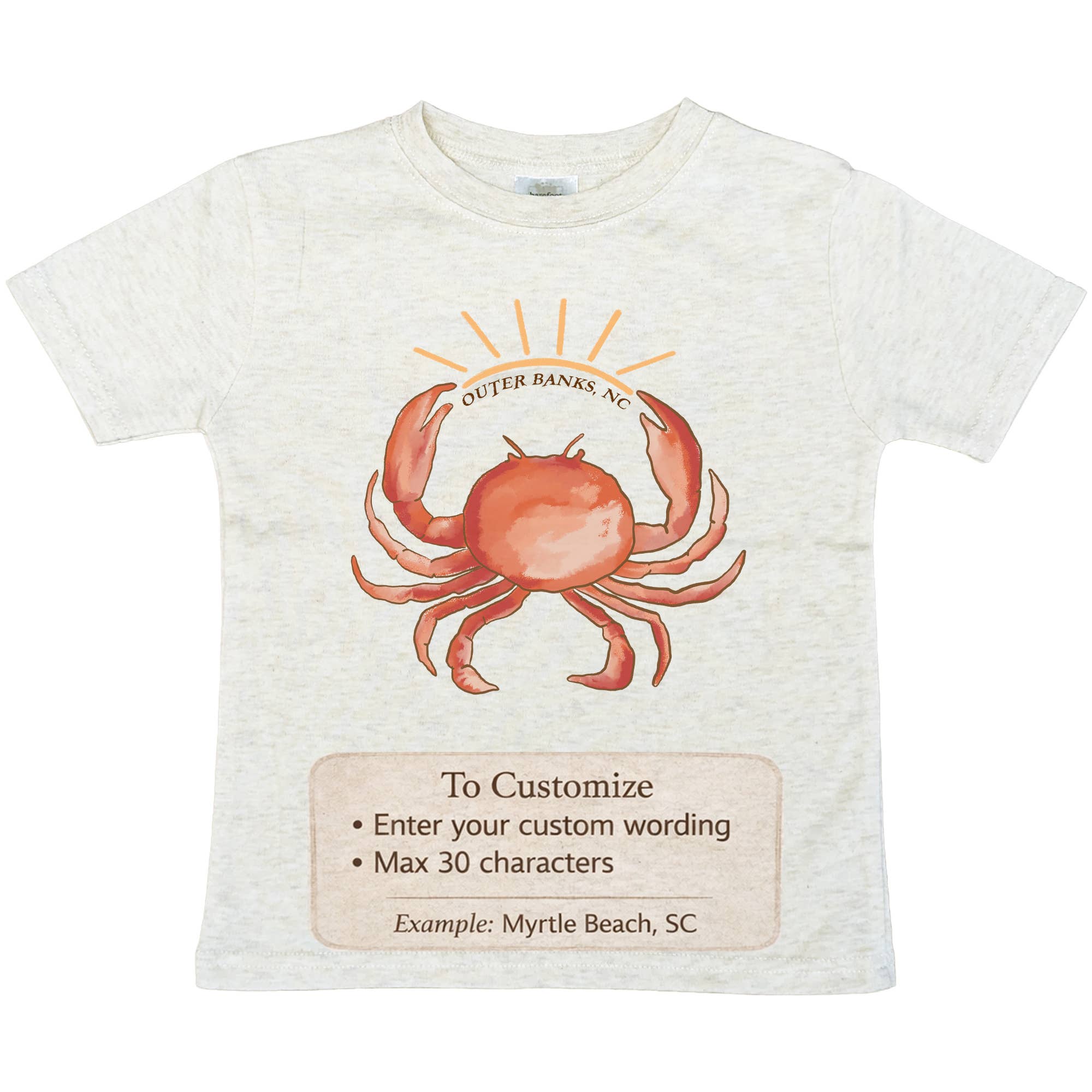Punta Gorda, FL Souvenir Crab Beach Ocean Coastal Kid's Tee Clothing