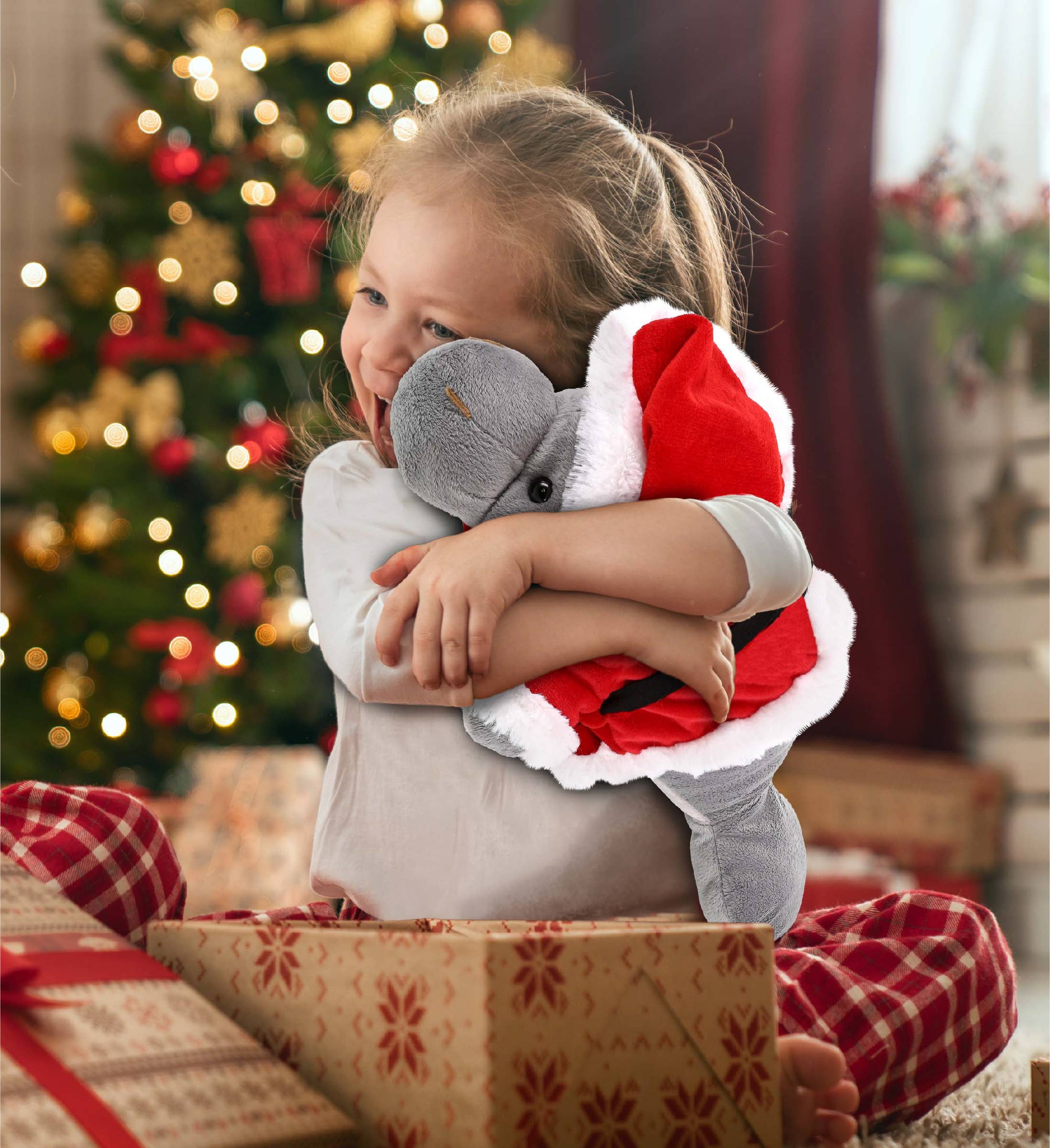 Plush Santa - Wild Collection Plush - Grey Manatee Stuffed Animal