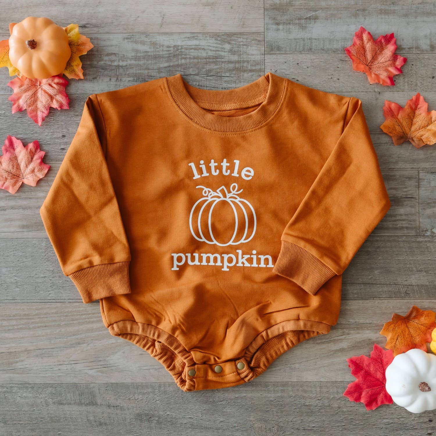 Little Pumpkin Long Sleeve Romper - Baby Clothes - Fall