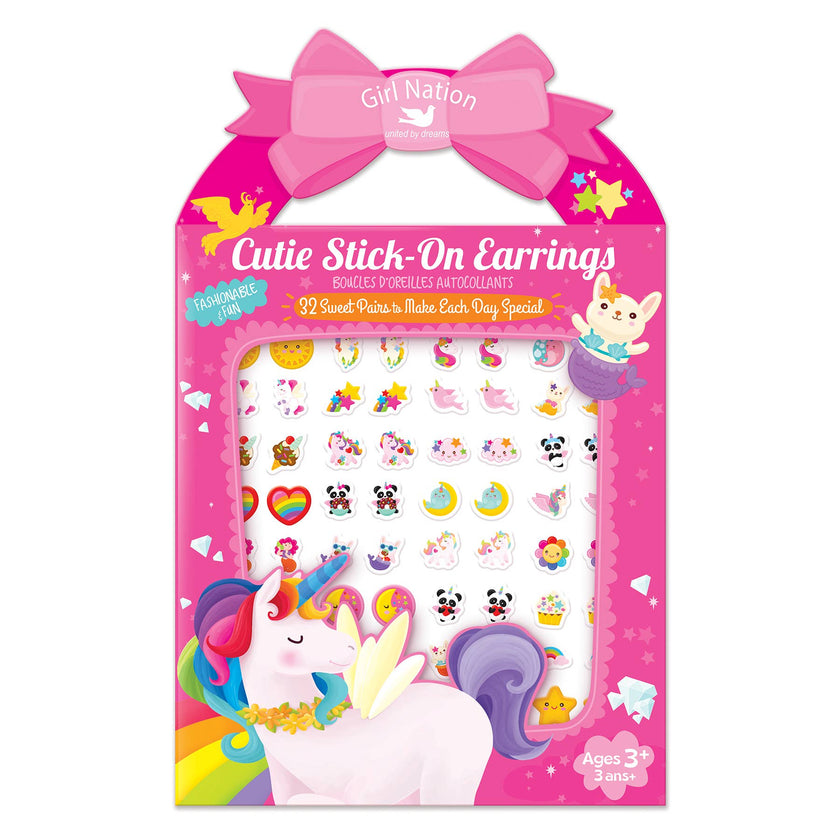 Cutie Stick-On Kids Earrings Value Pack of 32 pairs
