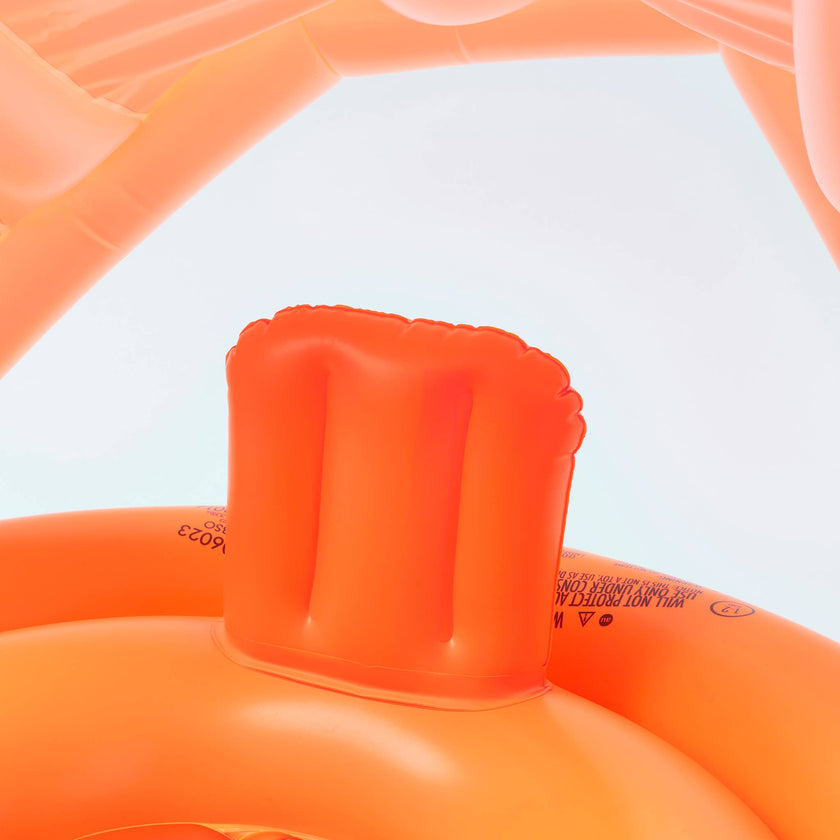 Baby Pool Float Sonny the Sea Creature Neon Orange