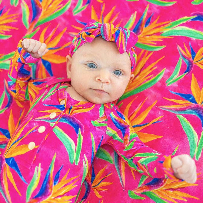 Bird of Paradise Newborn Bamboo Knotted Gown