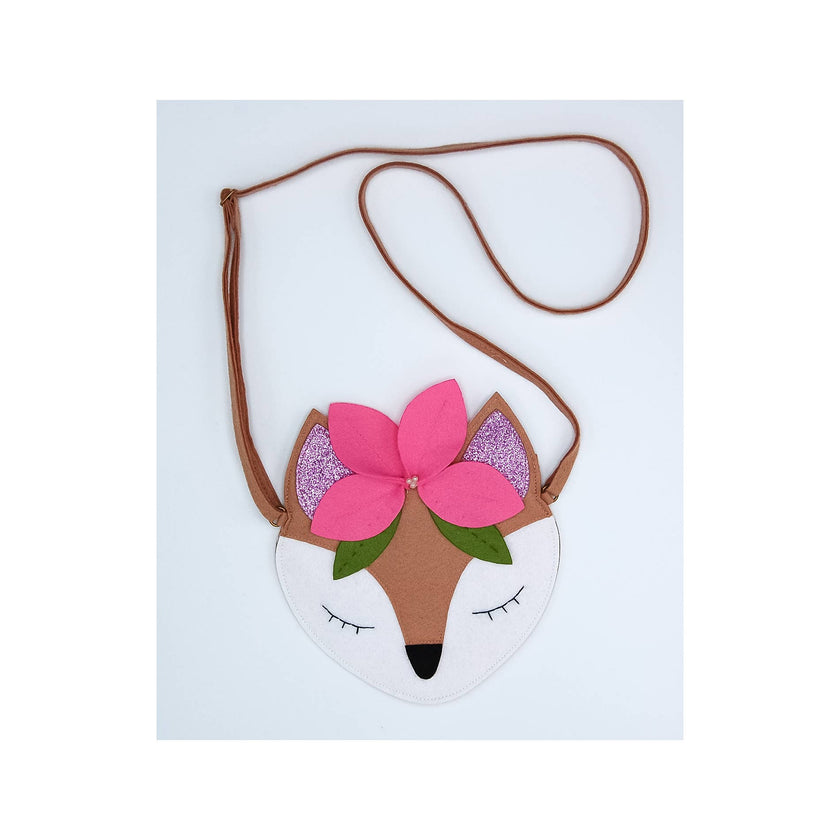 Kids Friendly Fox Handmade Bag - Fawn & Pink