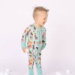 Dogs Bark Pets Bamboo Baby Pajamas Convertible Footie