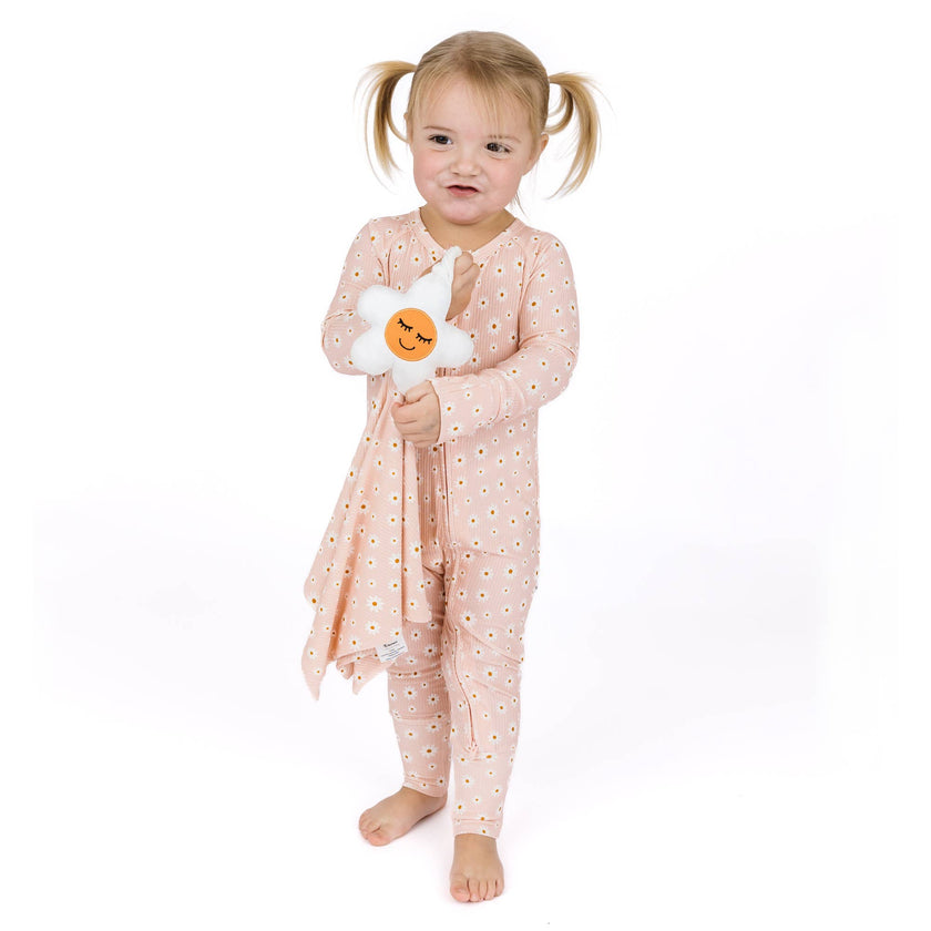 Pink Daisy Bamboo Baby Lovey